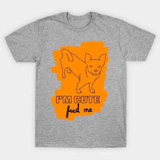 "I'm Cute.  Feed Me." Terrier Sketch T-Shirt